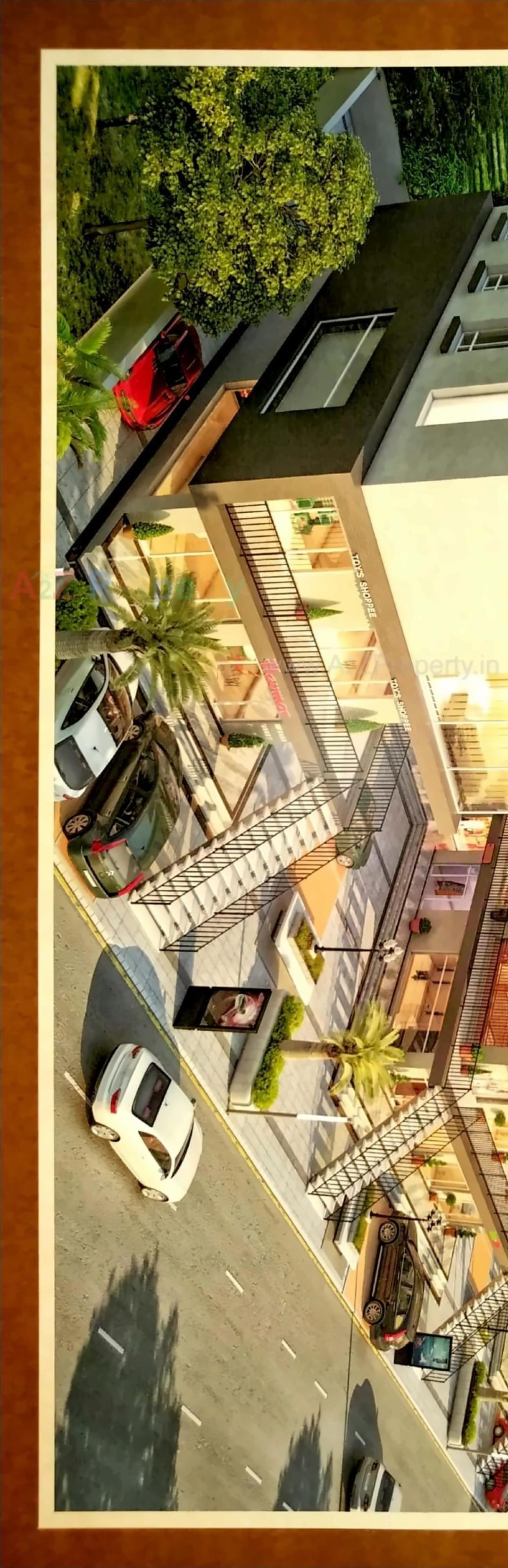 3D Elevation of real estate project Darshanam Trade Center located at Kasba, Vadodara, Gujarat