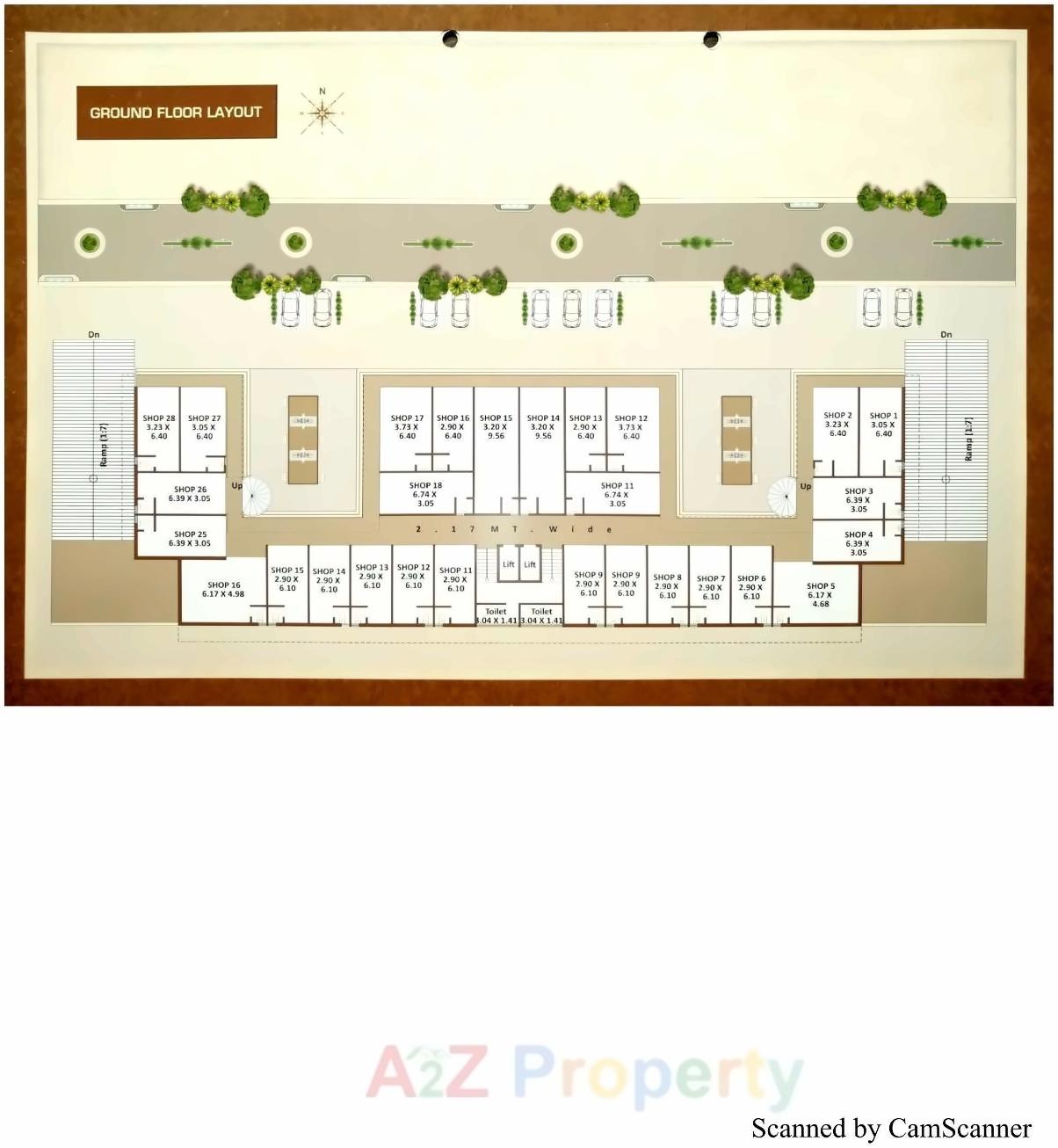 Layout of real estate project Darshanam Trade Center located at Kasba, Vadodara, Gujarat