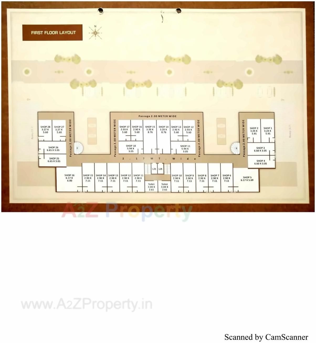 Layout of real estate project Darshanam Trade Center located at Kasba, Vadodara, Gujarat