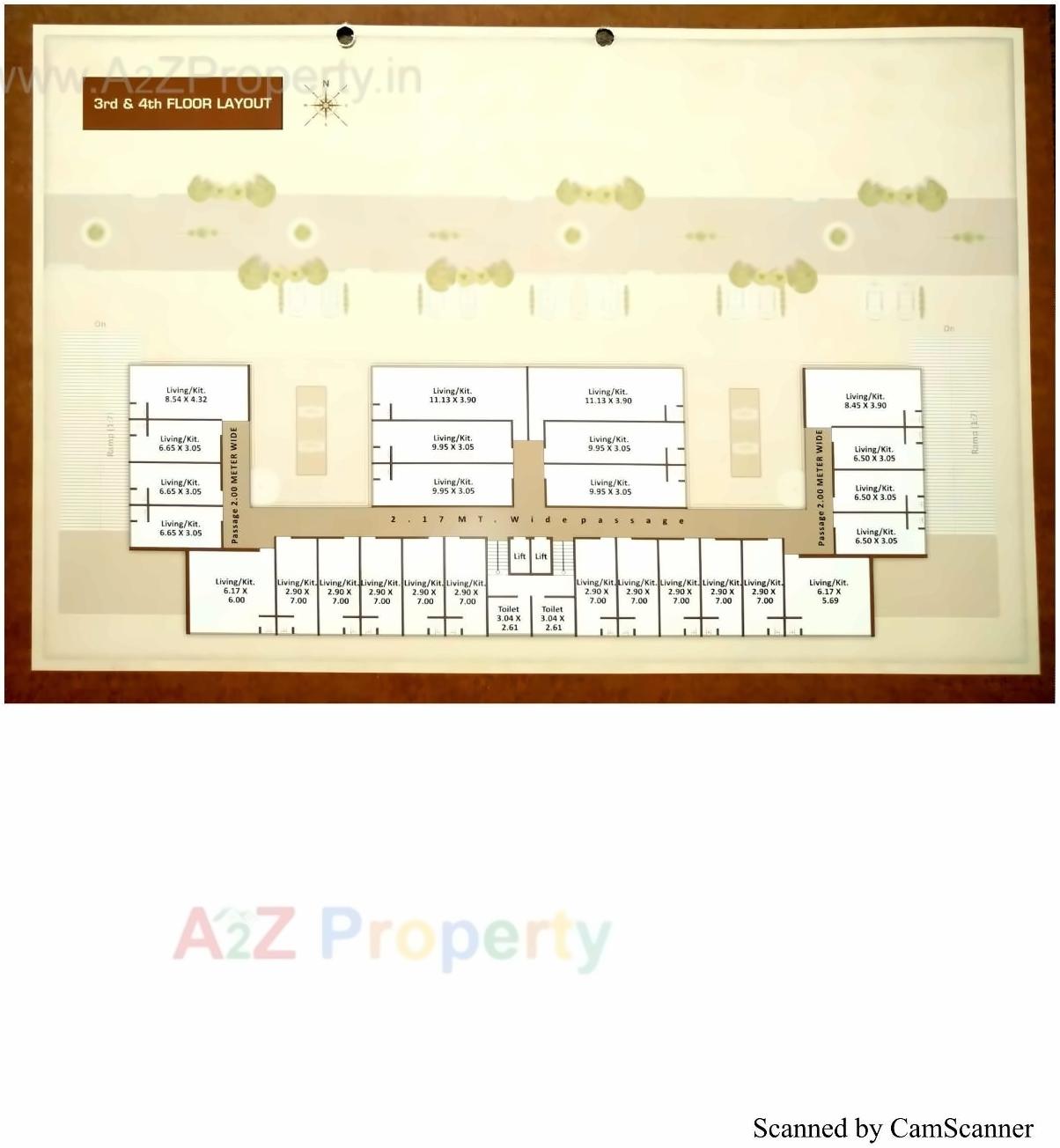 Layout of real estate project Darshanam Trade Center located at Kasba, Vadodara, Gujarat