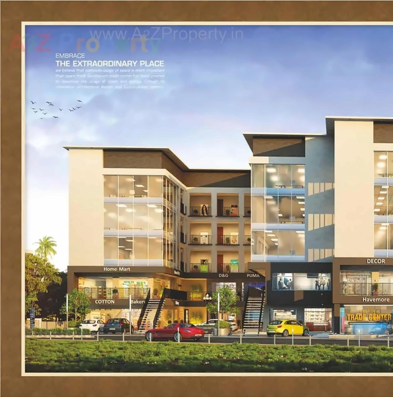 3D Elevation of real estate project Darshanam Trade Center located at Kasba, Vadodara, Gujarat