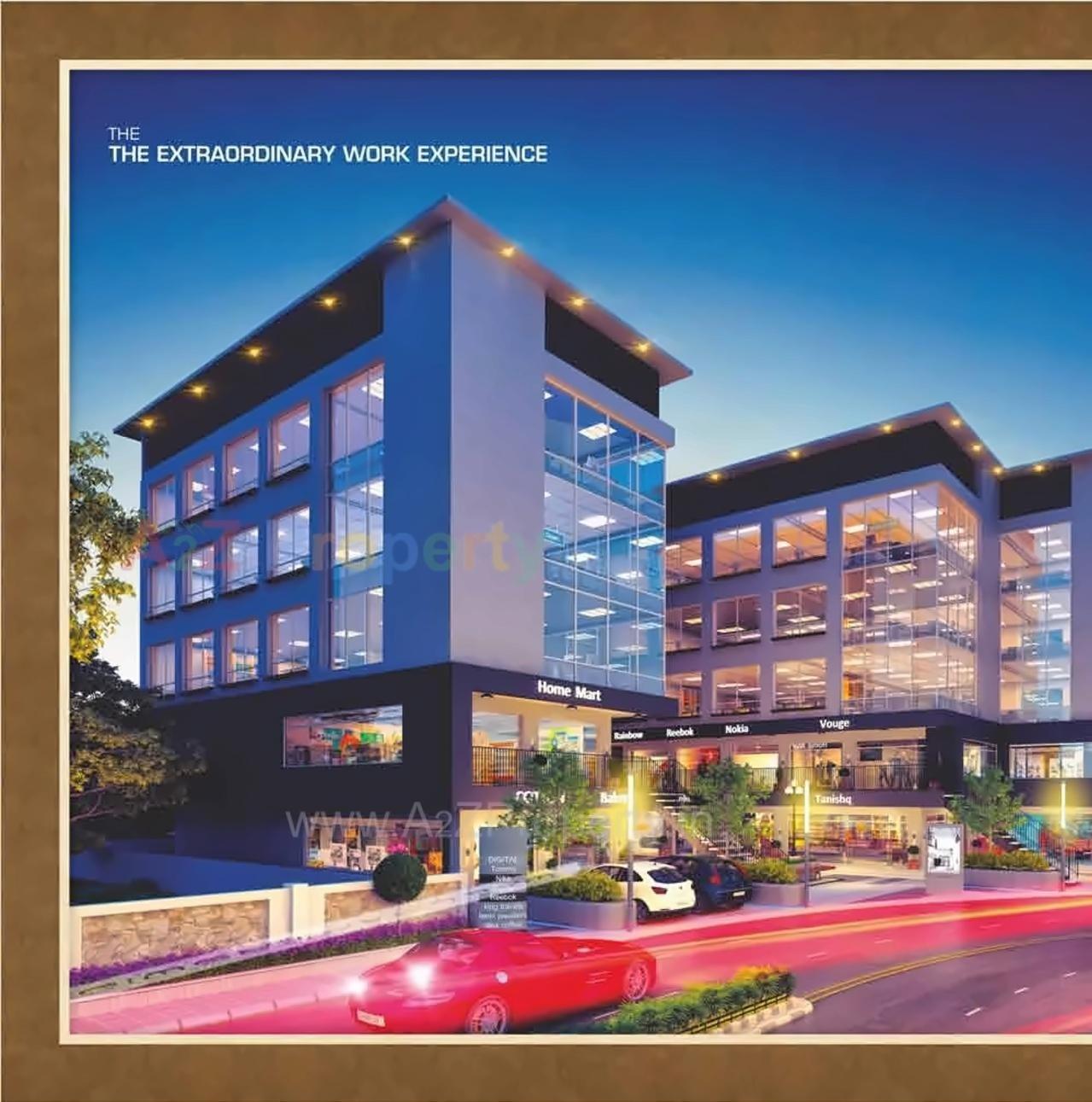 3D Elevation of real estate project Darshanam Trade Center located at Kasba, Vadodara, Gujarat