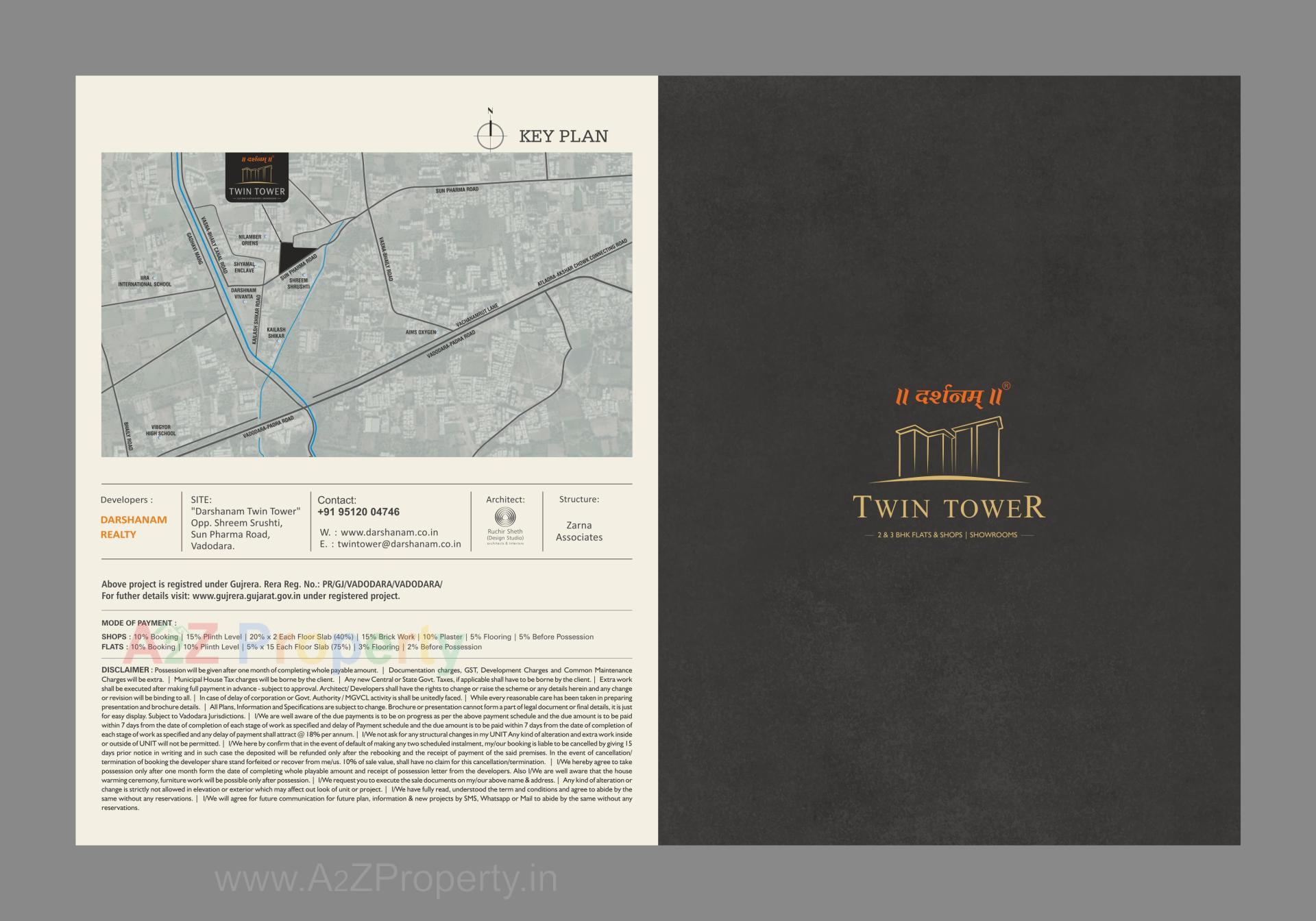  of real estate project Darshanam Twin Tower located at Atladra, Vadodara, Gujarat