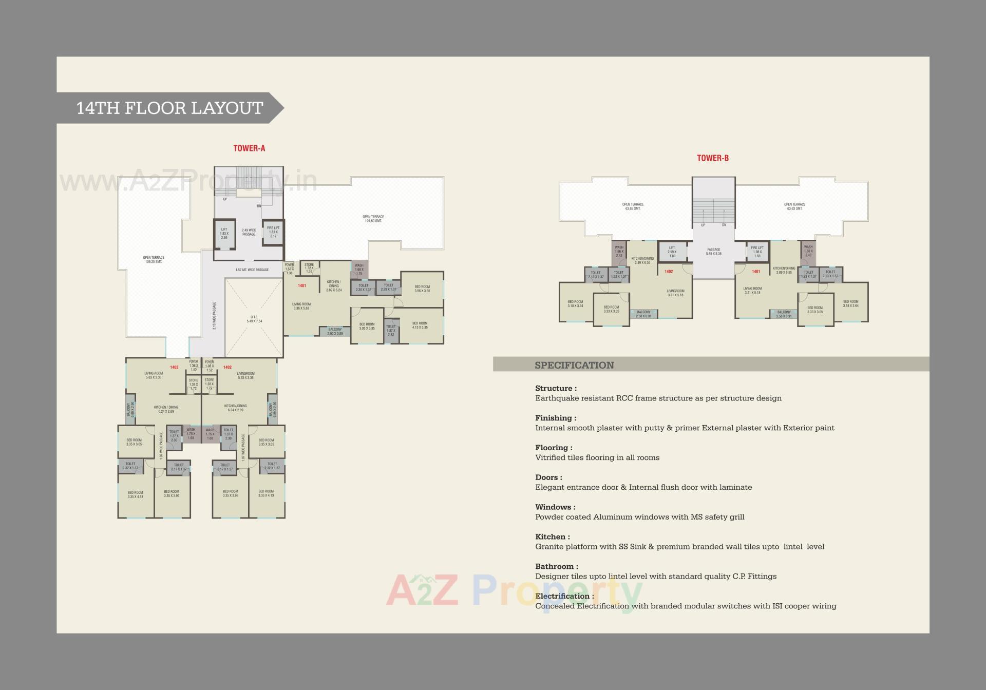 Layout of real estate project Darshanam Twin Tower located at Atladra, Vadodara, Gujarat