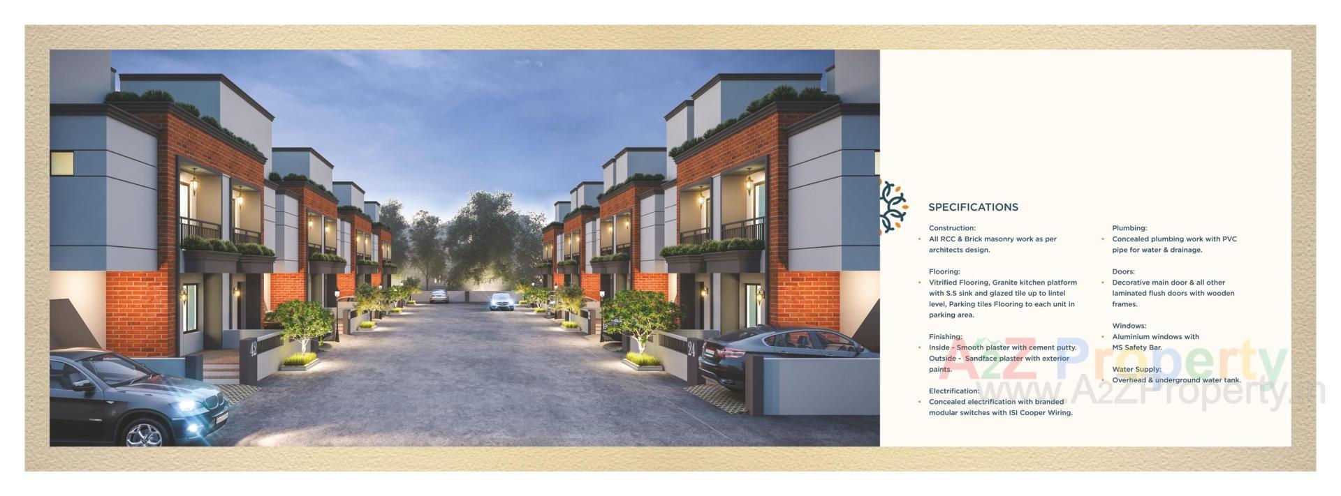 3D Elevation of real estate project Darshanam Vananta located at Vadodara, Vadodara, Gujarat
