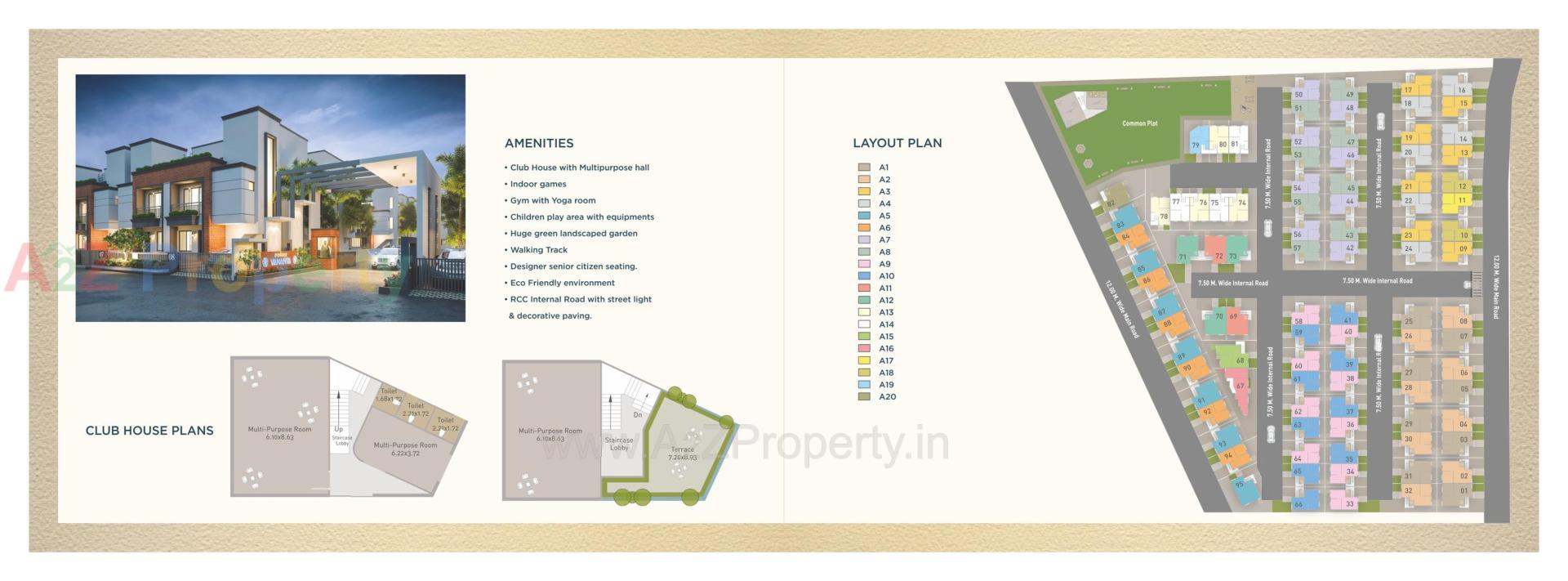 Layout of real estate project Darshanam Vananta located at Vadodara, Vadodara, Gujarat