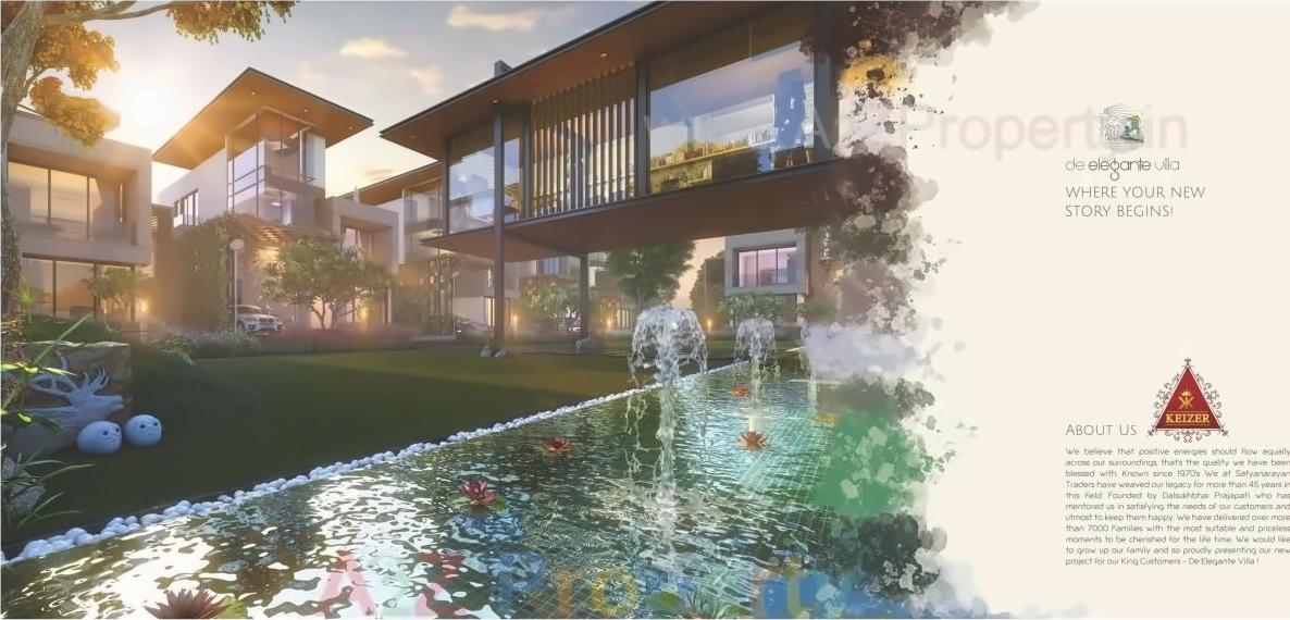 3D Elevation of real estate project De Elegante Villa located at Khanpur, Vadodara, Gujarat