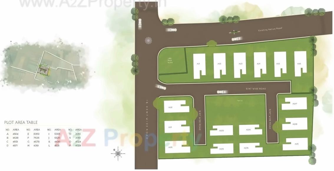 Layout of real estate project De Elegante Villa located at Khanpur, Vadodara, Gujarat