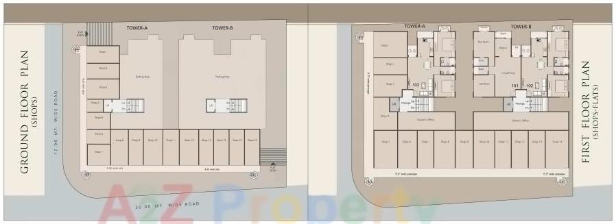 Layout of real estate project Dev Heights located at Harni, Vadodara, Gujarat