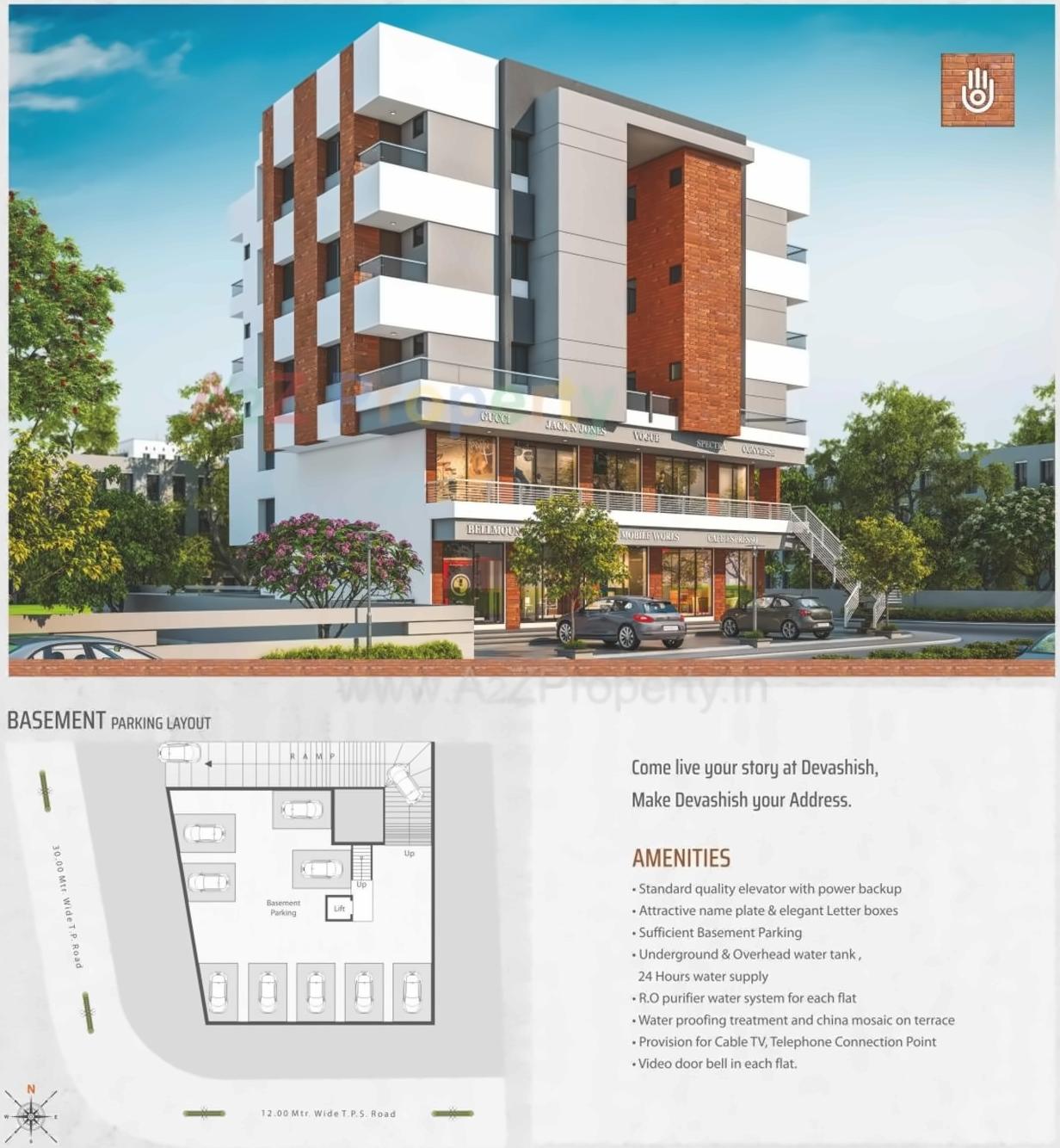 Layout of real estate project Devashish Square located at Harni, Vadodara, Gujarat