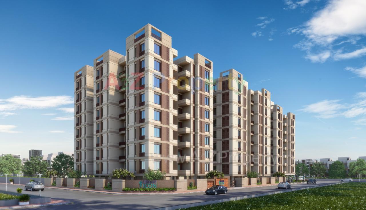 3D Elevation of real estate project Devesh Icon located at Atladara, Vadodara, Gujarat