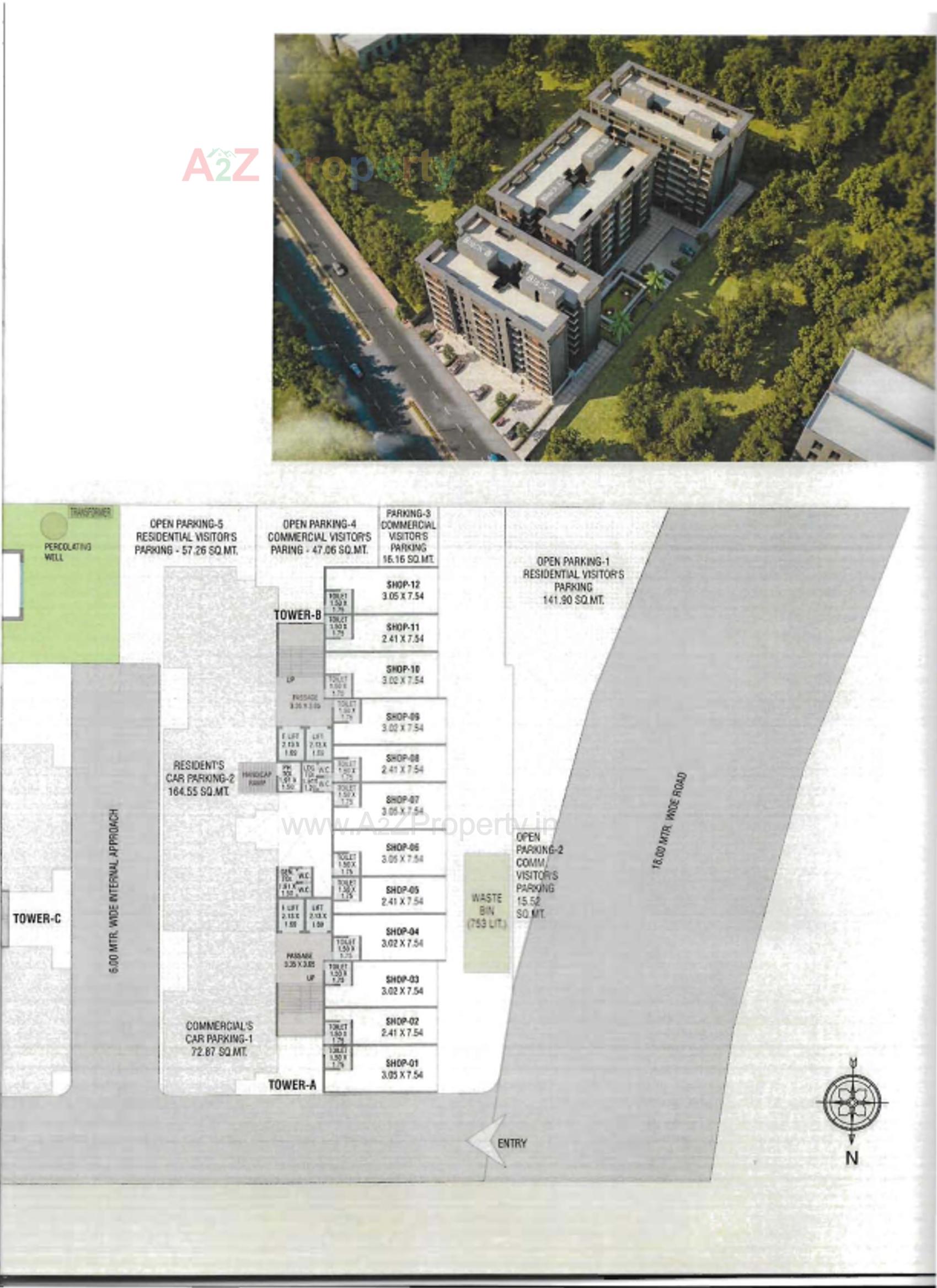 Layout of real estate project Devesh Imperia located at Bill, Vadodara, Gujarat