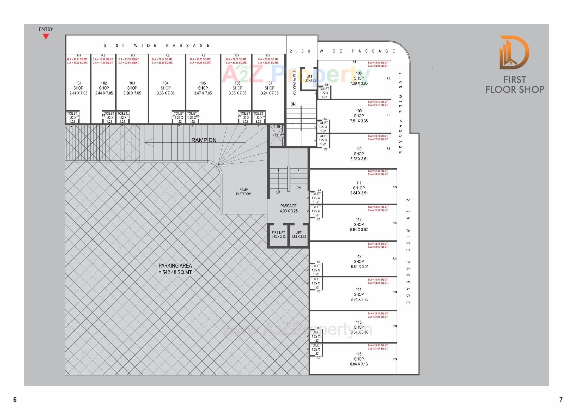 Layout of real estate project Dhami Residency located at Nagarvada, Vadodara, Gujarat