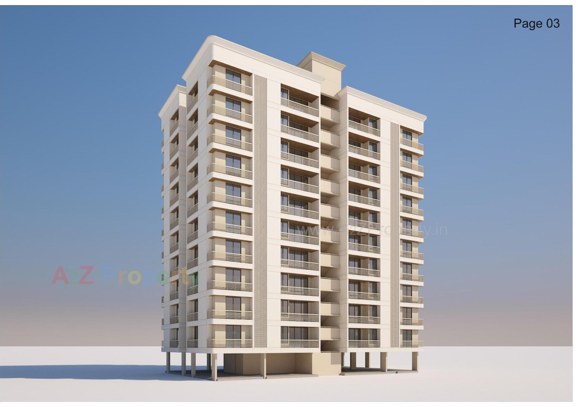 3D Elevation of real estate project Dharma Emerald located at Vadsar, Vadodara, Gujarat