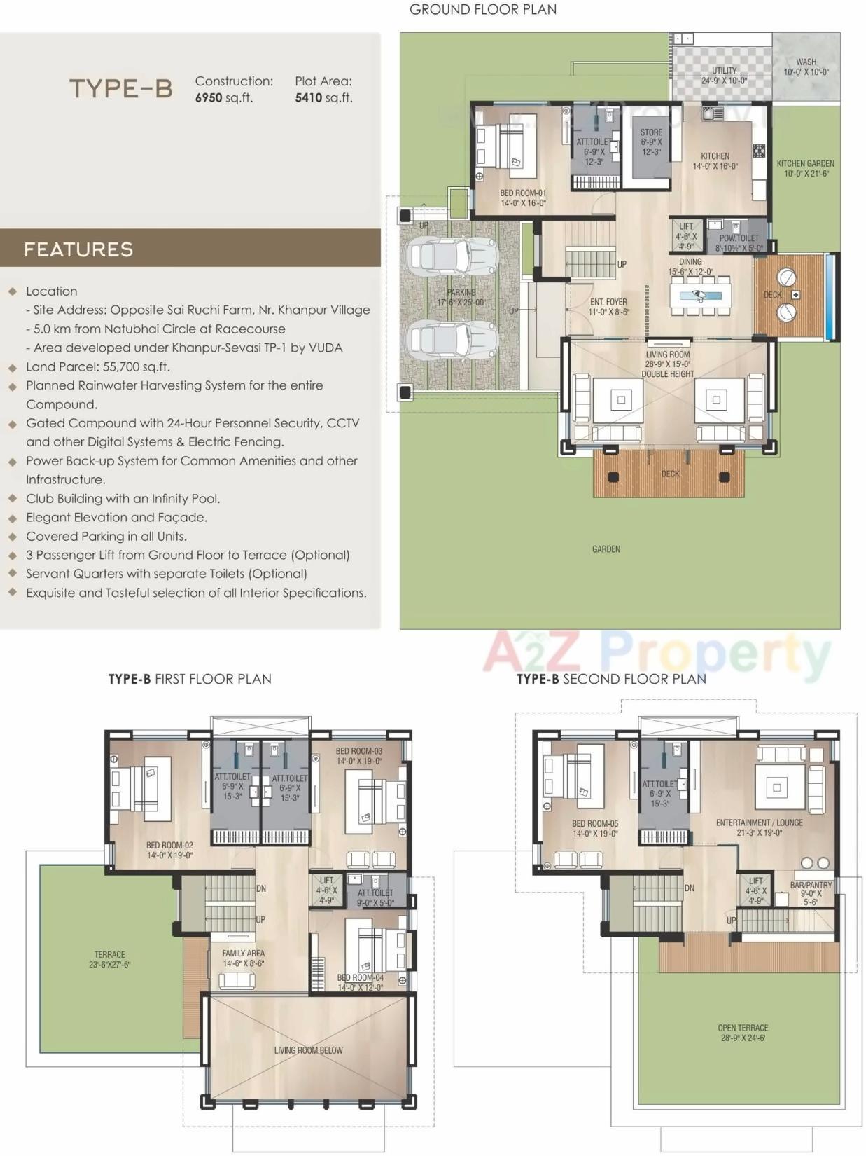 Layout of real estate project Diamond Bungalows located at Khanpur, Vadodara, Gujarat