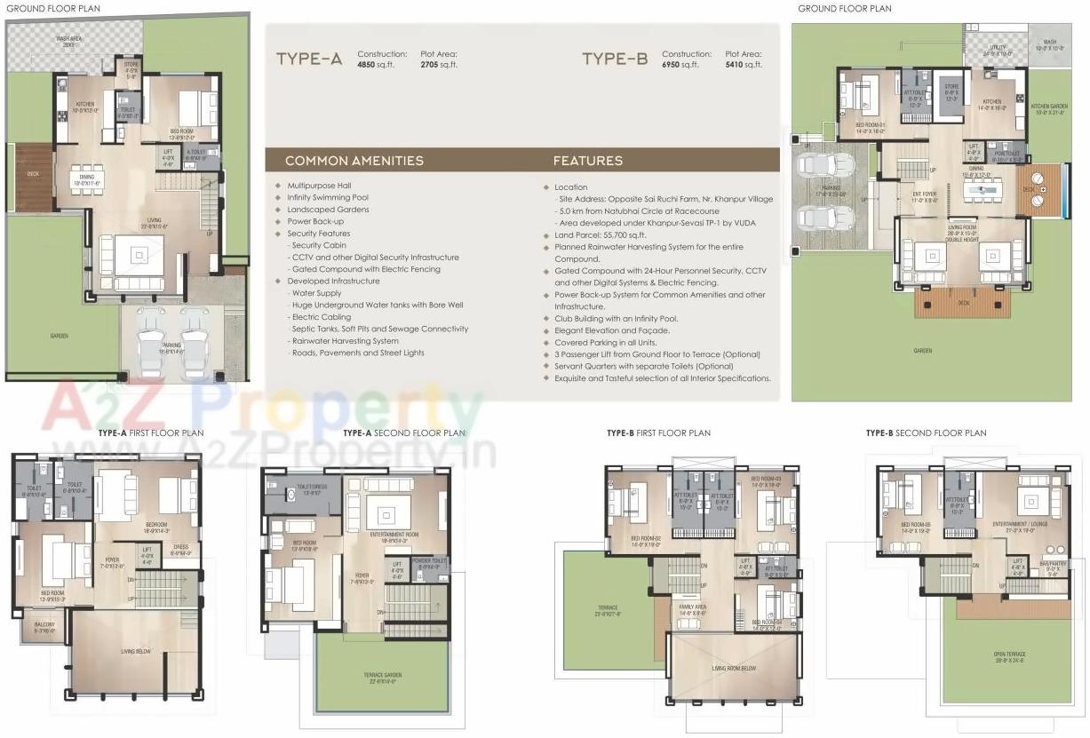 Layout of real estate project Diamond Bungalows located at Khanpur, Vadodara, Gujarat