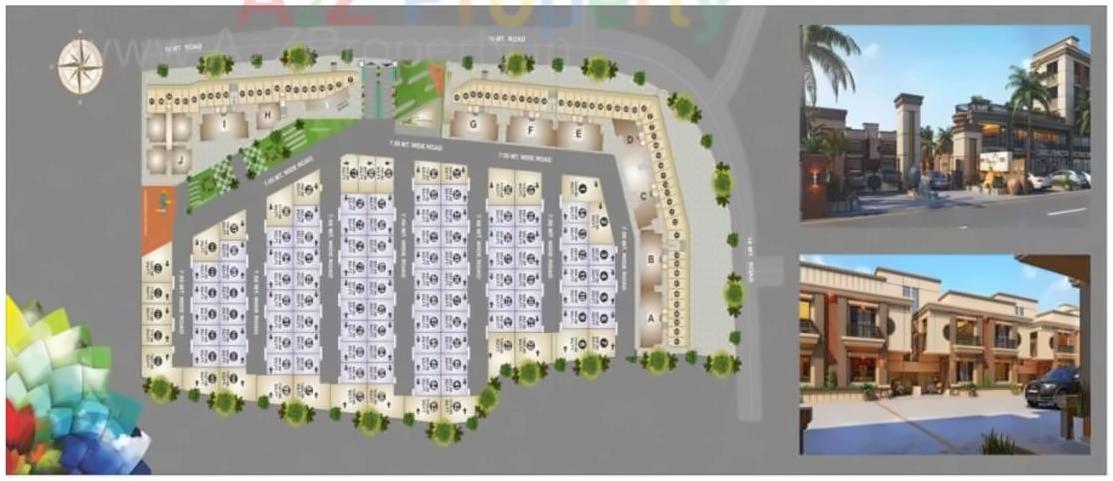 Layout of real estate project Divine Galaxy located at Kalali, Vadodara, Gujarat