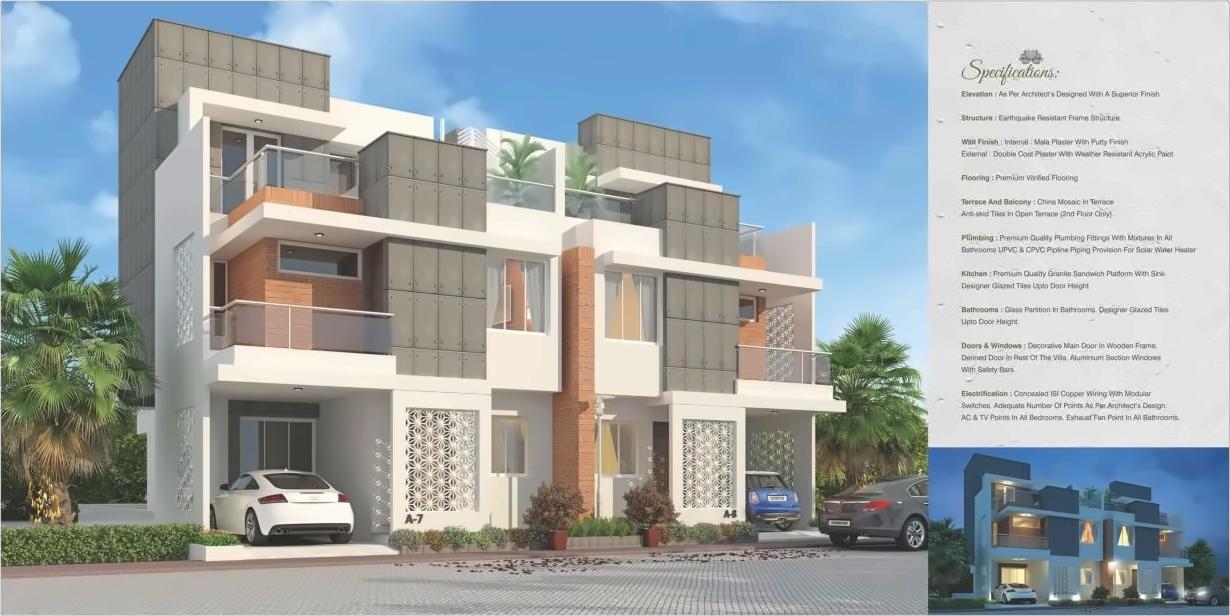 3D Elevation of real estate project Divine Green located at Harni, Vadodara, Gujarat
