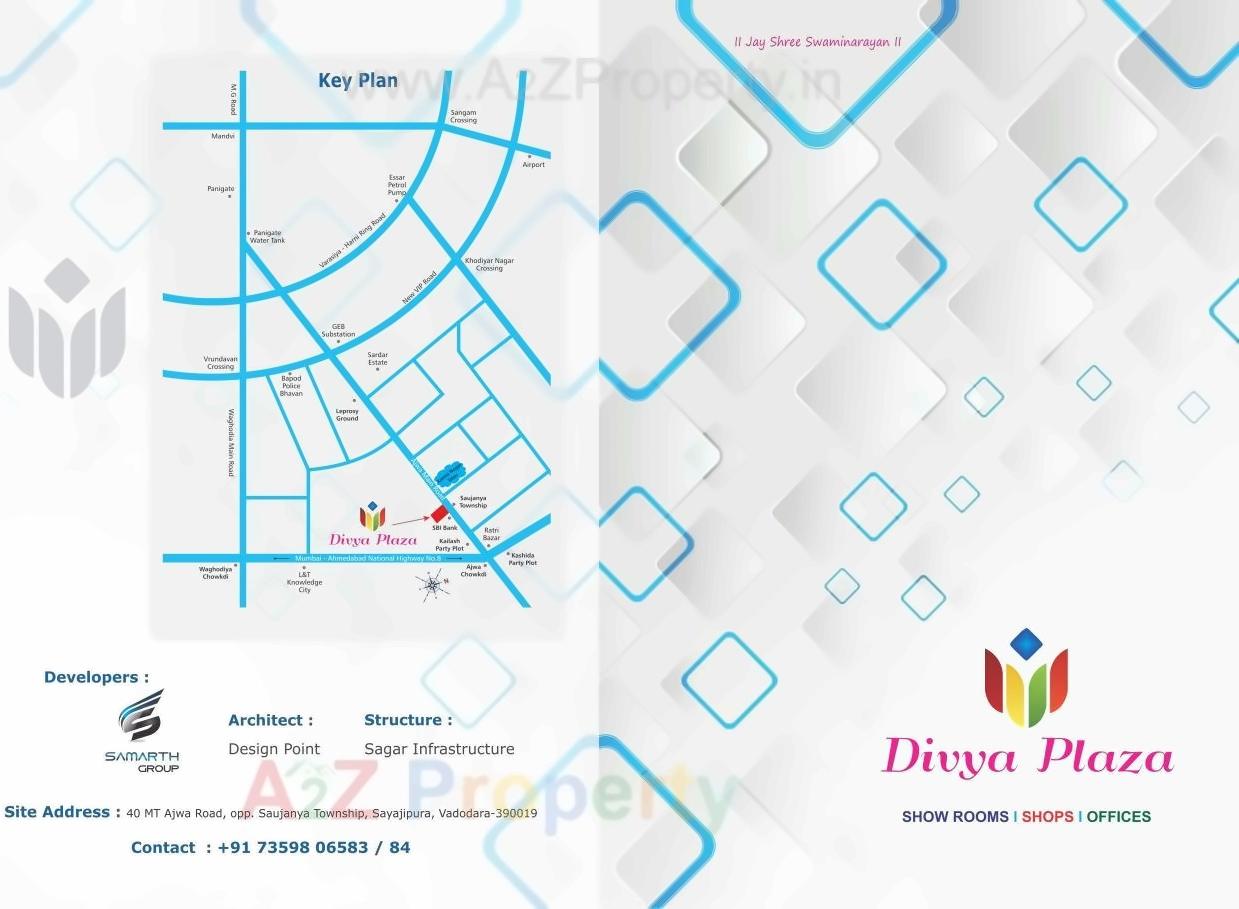 of real estate project Divya Plaza located at Sayajipura, Vadodara, Gujarat
