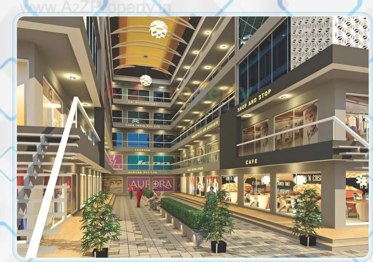3D Elevation of real estate project Divya Plaza located at Sayajipura, Vadodara, Gujarat