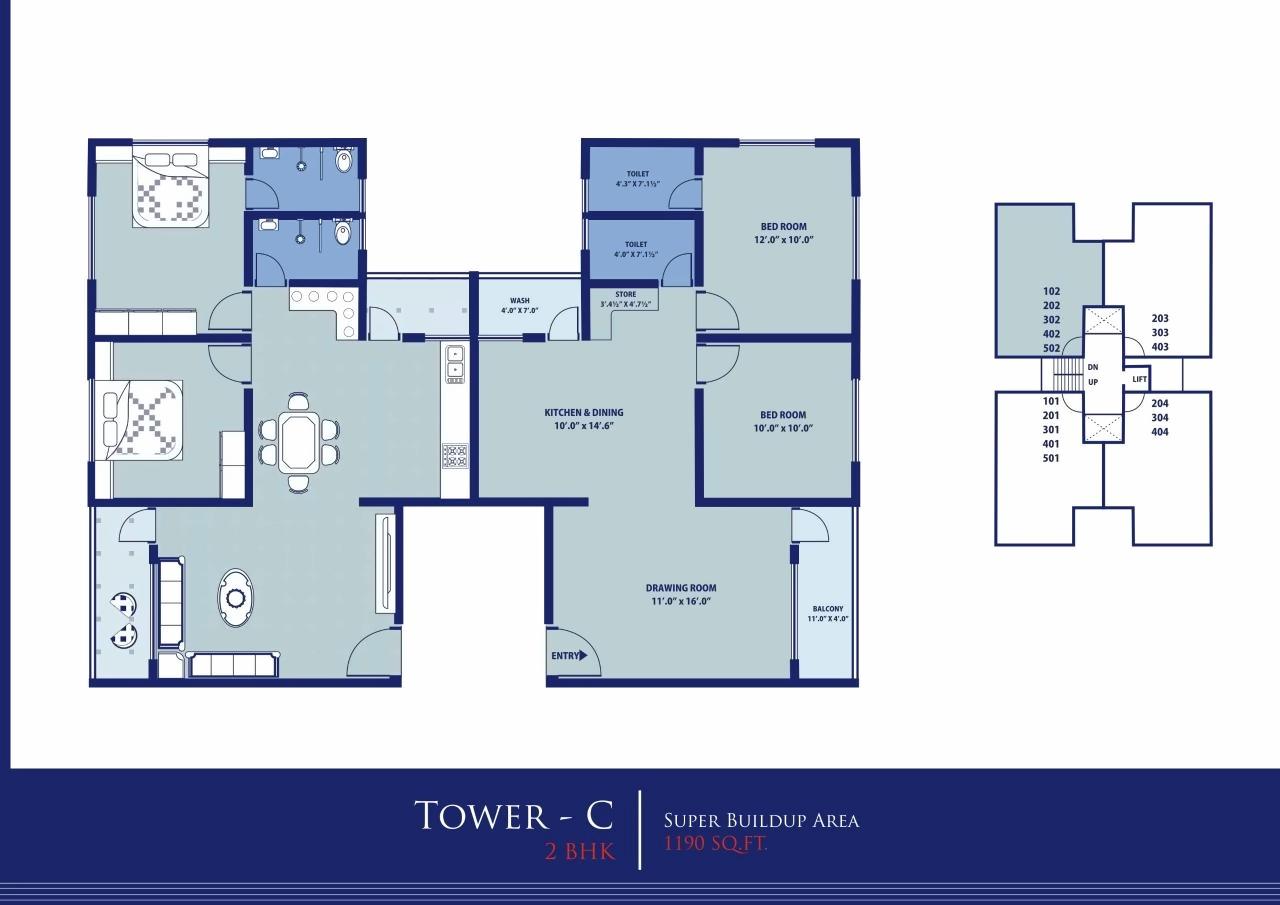 Layout of real estate project Divyam Flora Co Op Ho Society located at Nizampura, Vadodara, Gujarat