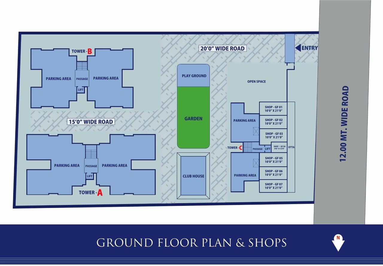 Layout of real estate project Divyam Flora Co Op Ho Society located at Nizampura, Vadodara, Gujarat