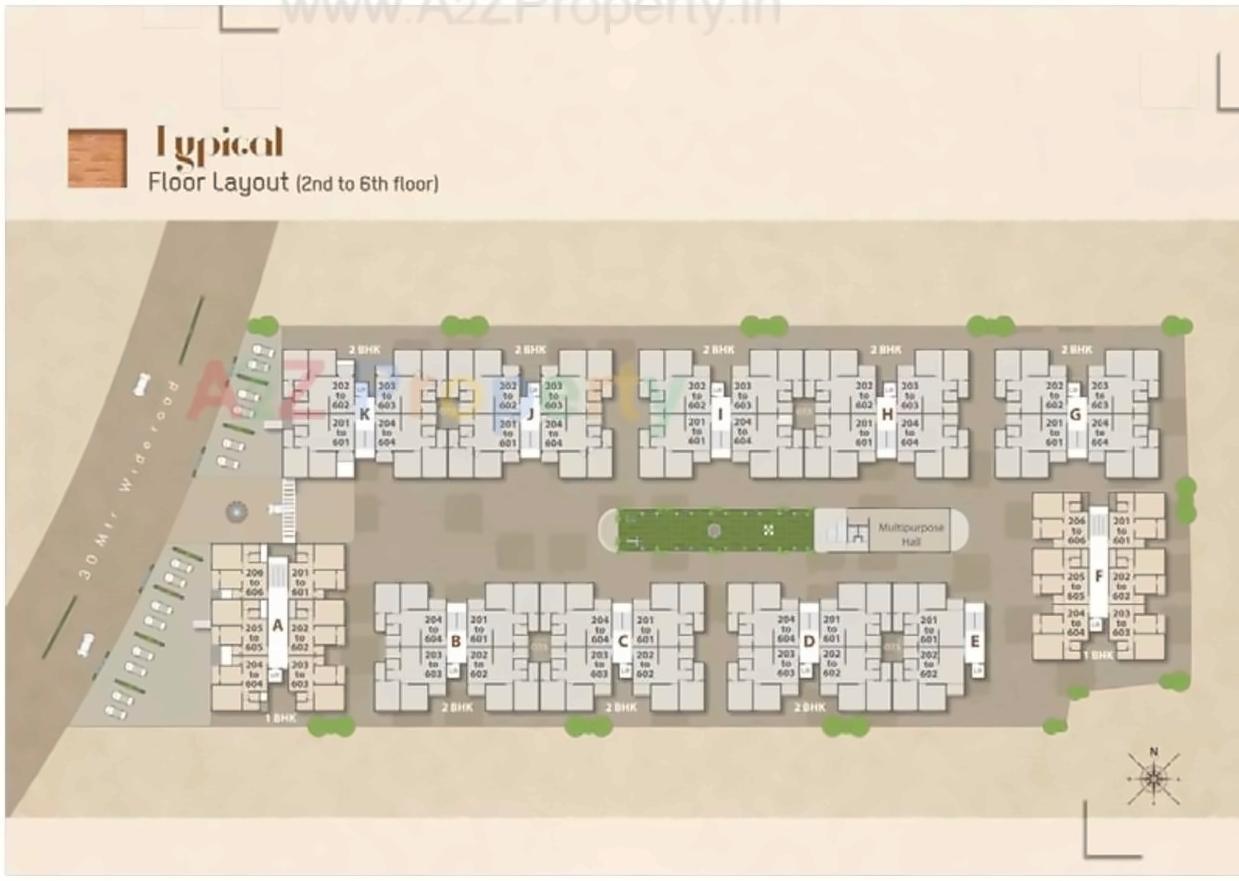 Layout of real estate project Diya Grand City located at Vadsar, Vadodara, Gujarat