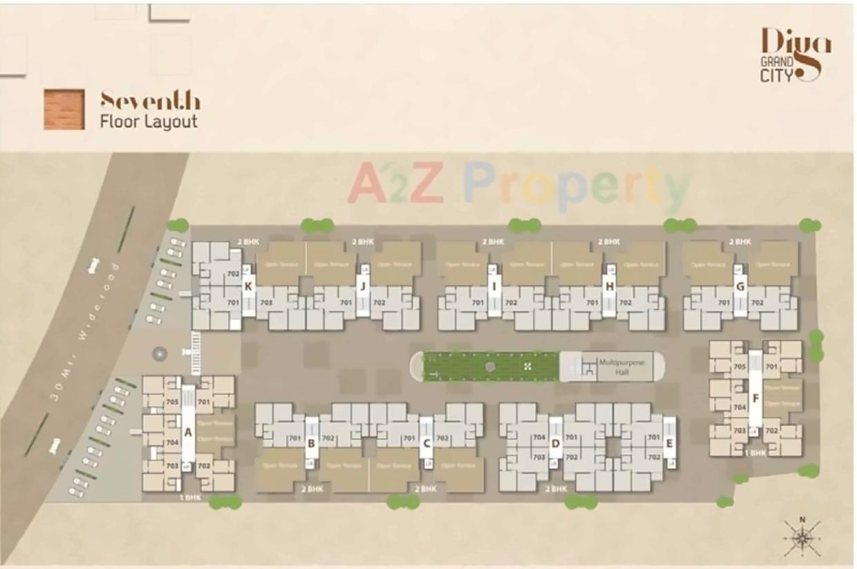 Layout of real estate project Diya Grand City located at Vadsar, Vadodara, Gujarat