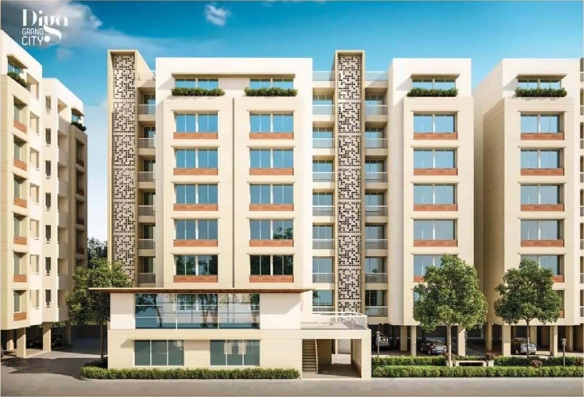 3D Elevation of real estate project Diya Grand City located at Vadsar, Vadodara, Gujarat