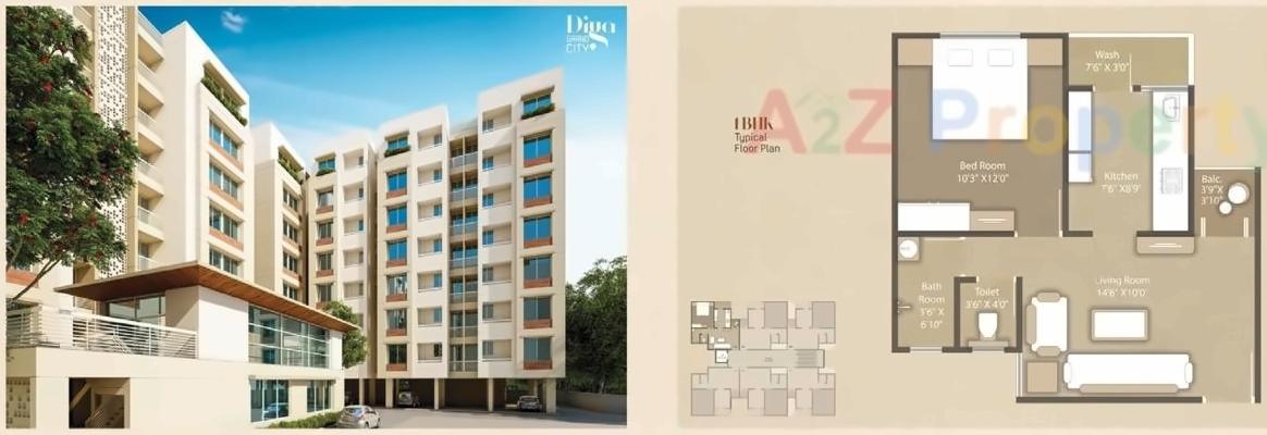 Layout of real estate project Diya Grand City located at Vadsar, Vadodara, Gujarat