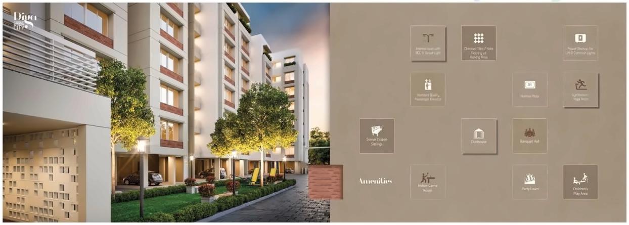 Layout of real estate project Diya Grand City located at Vadsar, Vadodara, Gujarat