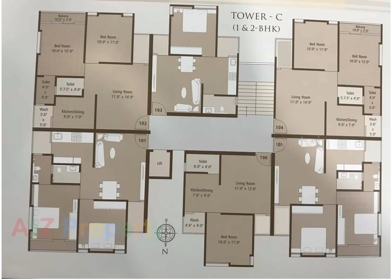 Layout of real estate project Diya Style Home located at Undera, Vadodara, Gujarat