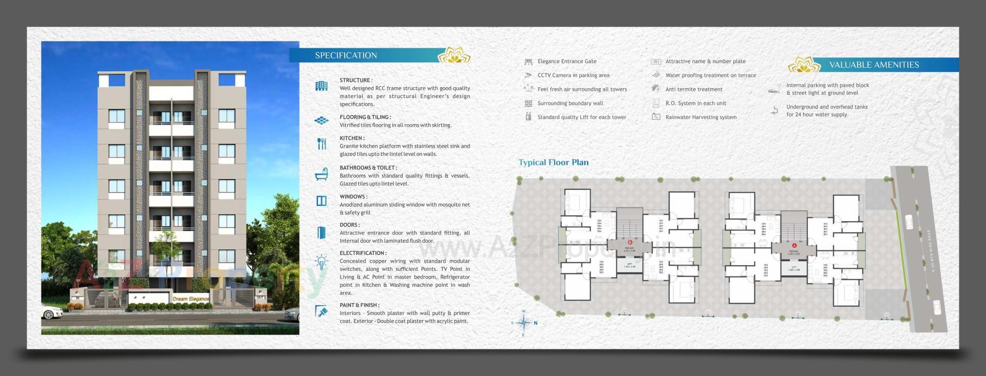 Layout of real estate project Dream Elegance located at Harni, Vadodara, Gujarat