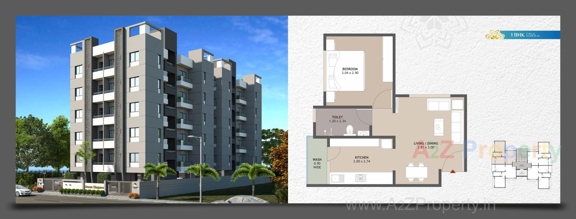 Layout of real estate project Dream Elegance located at Harni, Vadodara, Gujarat
