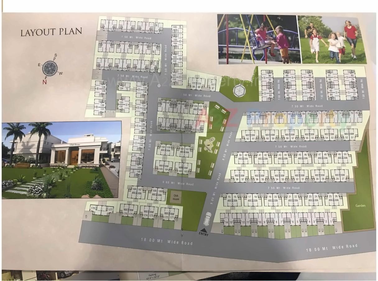 Layout of real estate project Dream Heaven located at Bakrol, Vadodara, Gujarat