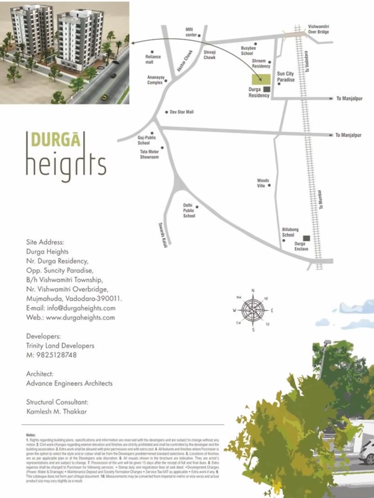  of real estate project Durga Heights For Tower A, Tower located at Manjalpur, Vadodara, Gujarat