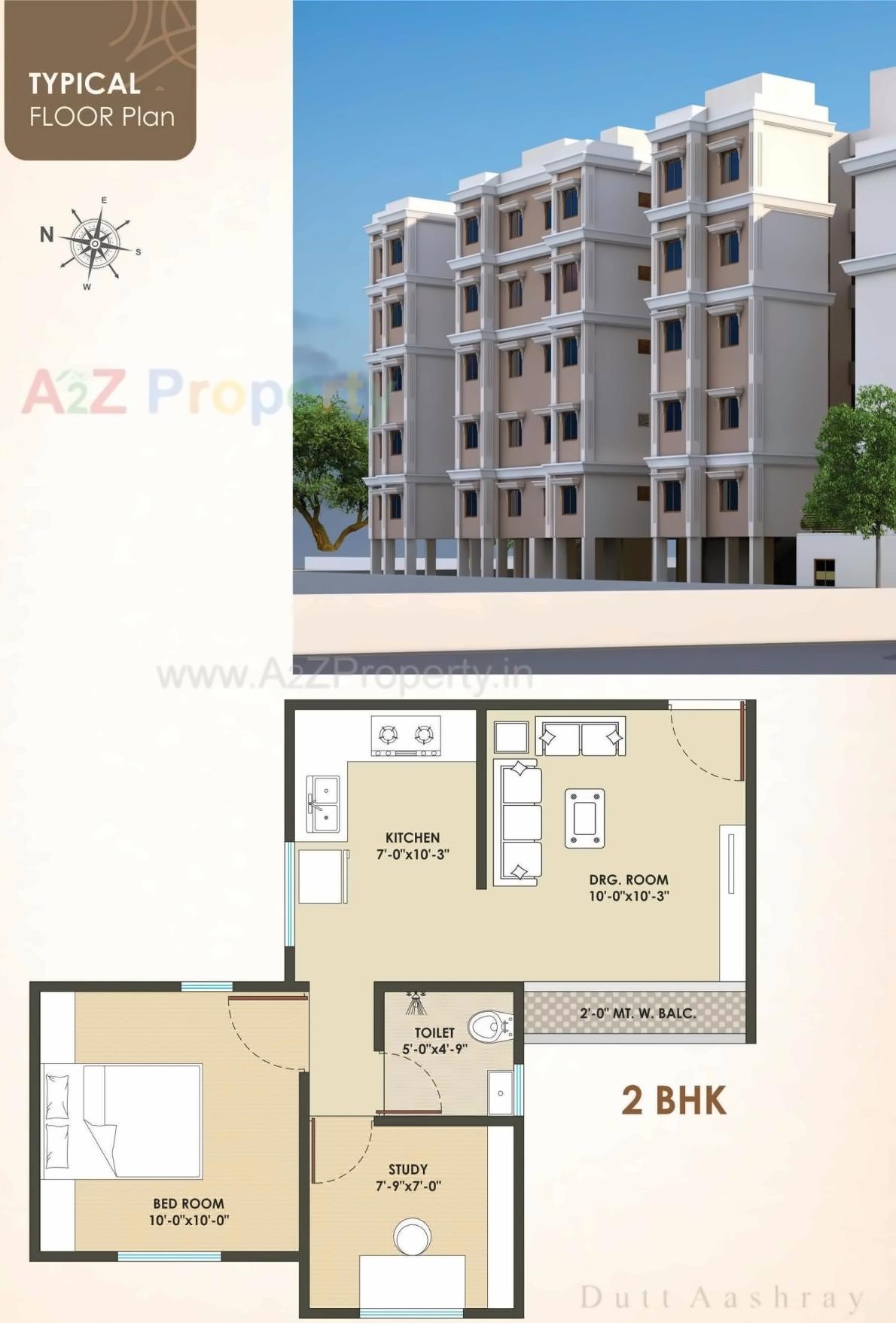 Layout of real estate project Dutt Aashray located at Undera, Vadodara, Gujarat