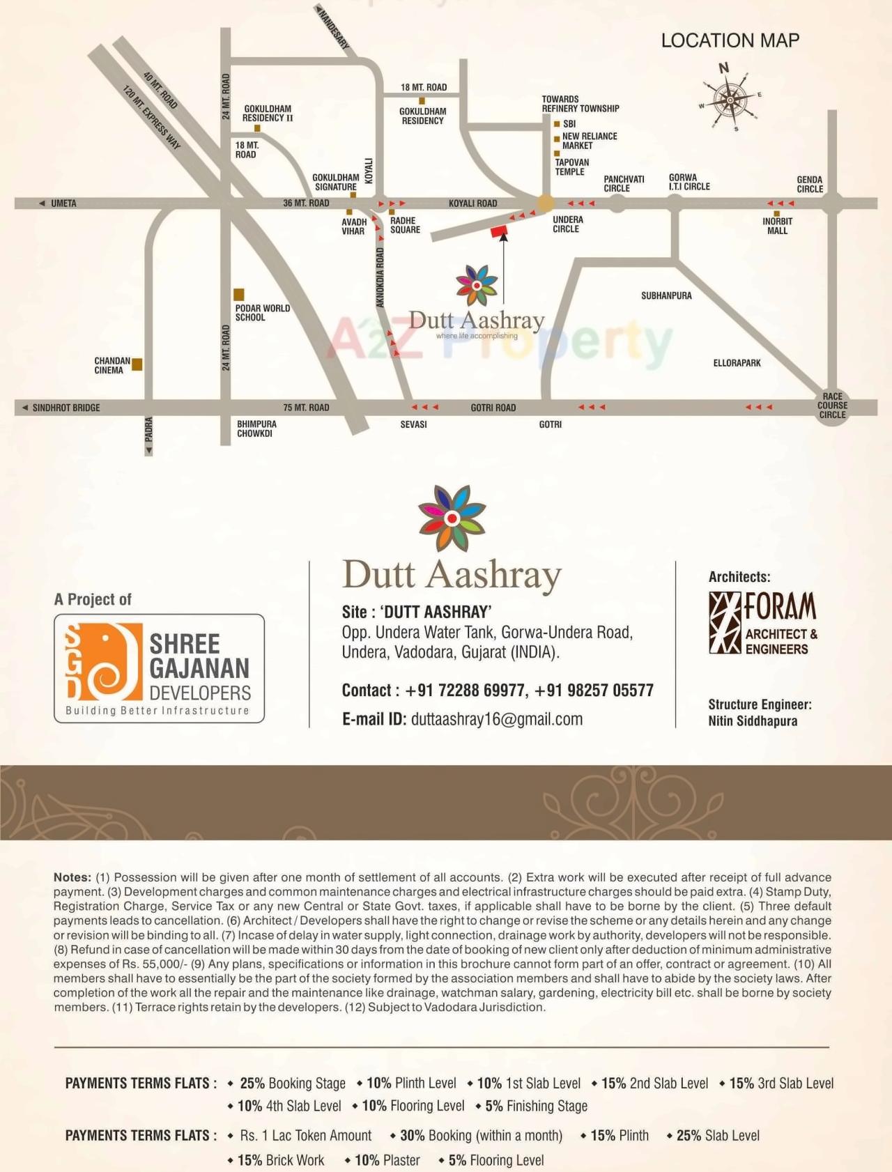  of real estate project Dutt Aashray located at Undera, Vadodara, Gujarat