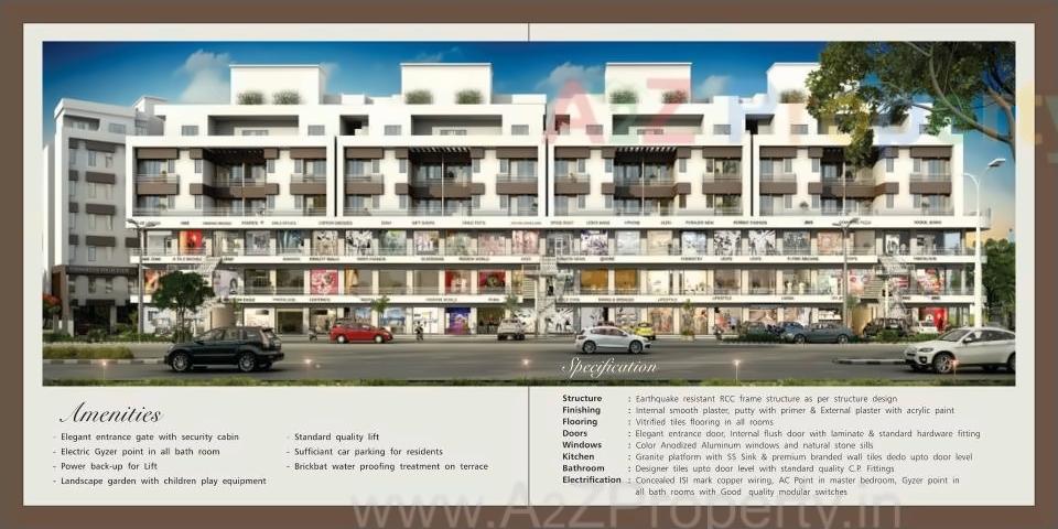 3D Elevation of real estate project Dwarkesh Highview located at Tarsali, Vadodara, Gujarat