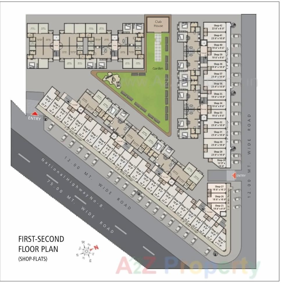 Layout of real estate project Dwarkesh Highview located at Tarsali, Vadodara, Gujarat