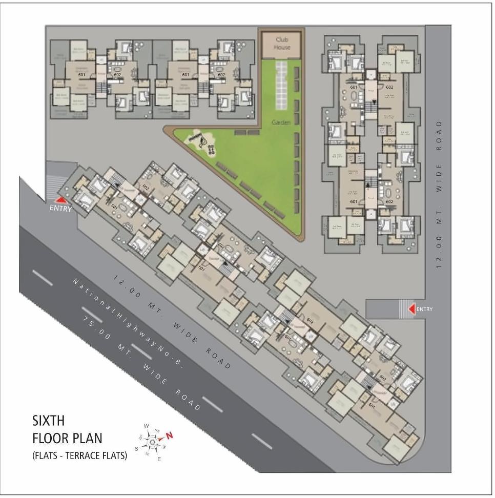 Layout of real estate project Dwarkesh Highview located at Tarsali, Vadodara, Gujarat