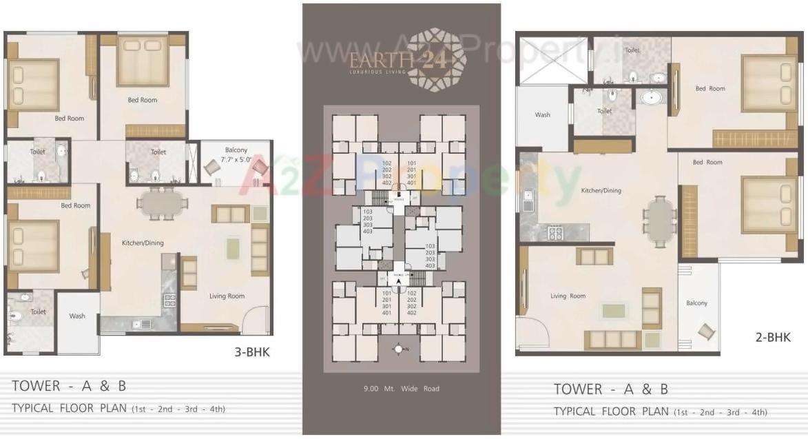 Layout of real estate project Earth located at Tandalaja, Vadodara, Gujarat