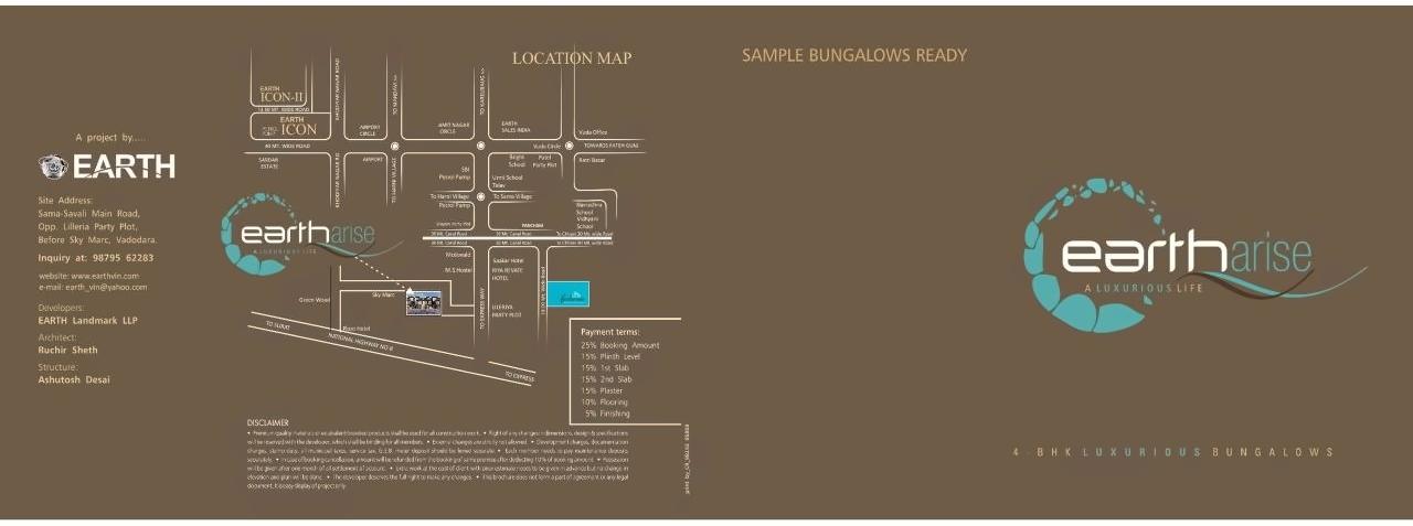  of real estate project Earth Arise located at Vemali, Vadodara, Gujarat