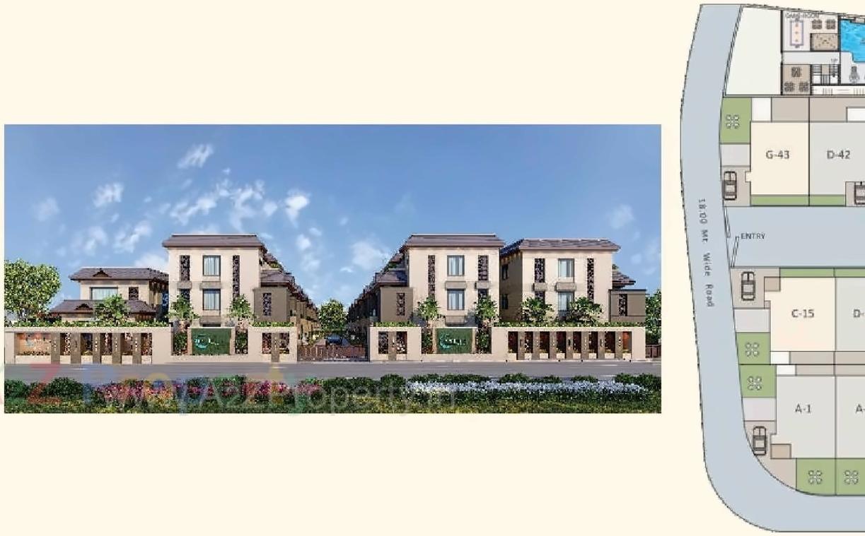 Layout of real estate project Earth Arise located at Vemali, Vadodara, Gujarat