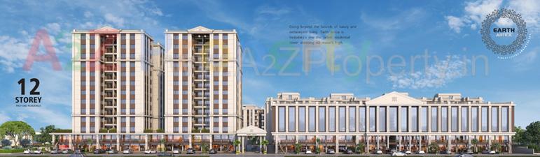 3D Elevation of real estate project Earth Artica (tower  A,b,c,i,j,k,l,m) located at Tandalaja, Vadodara, Gujarat