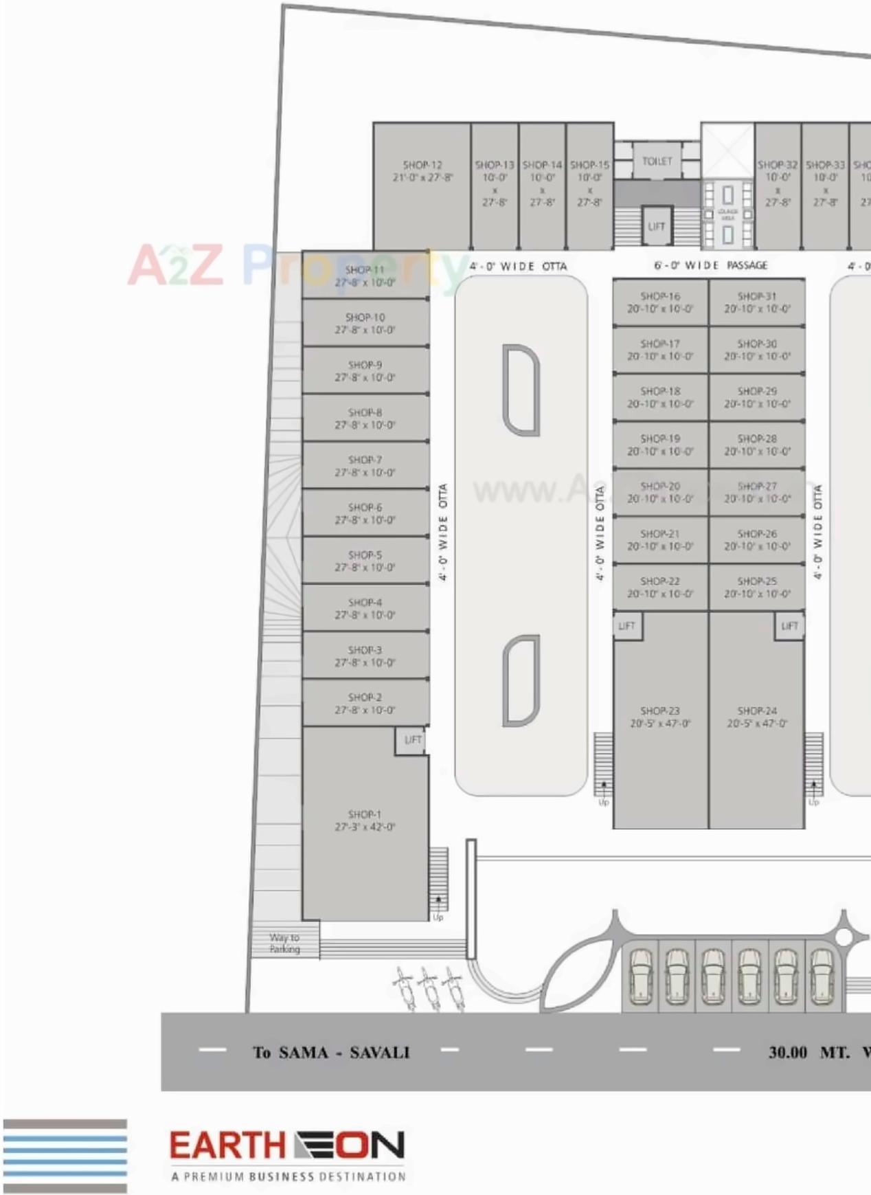 Layout of real estate project Earth Eon located at Sama, Vadodara, Gujarat