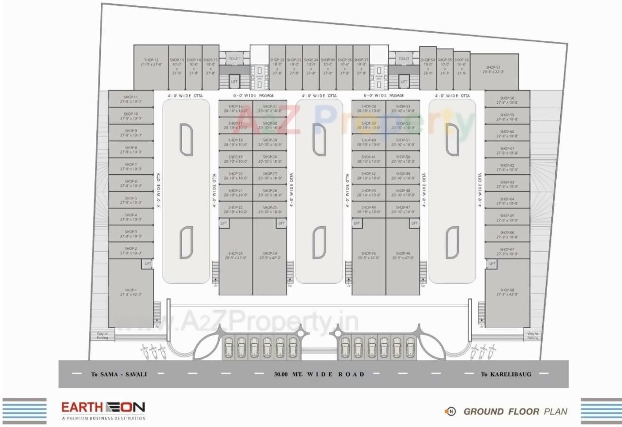 Layout of real estate project Earth Eon located at Sama, Vadodara, Gujarat