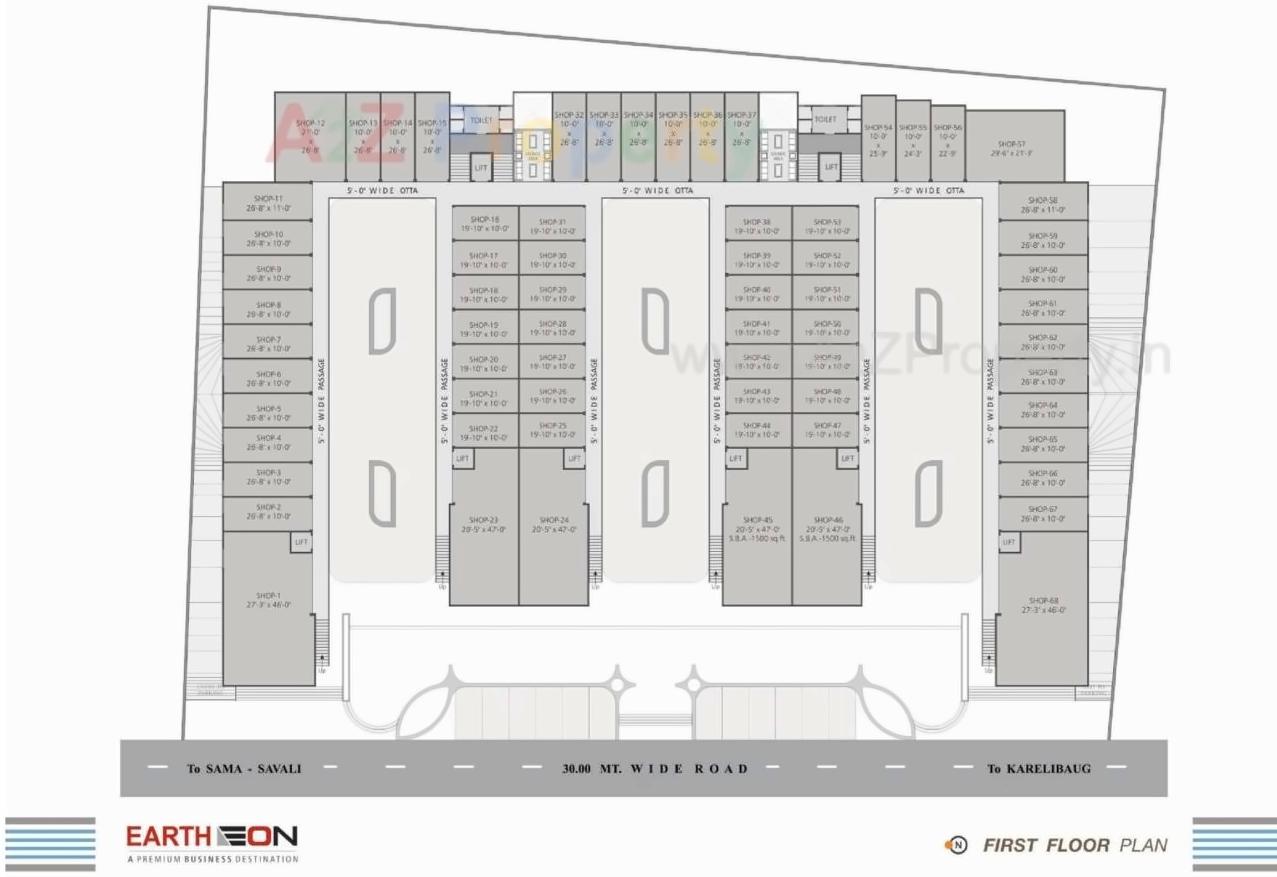 Layout of real estate project Earth Eon located at Sama, Vadodara, Gujarat