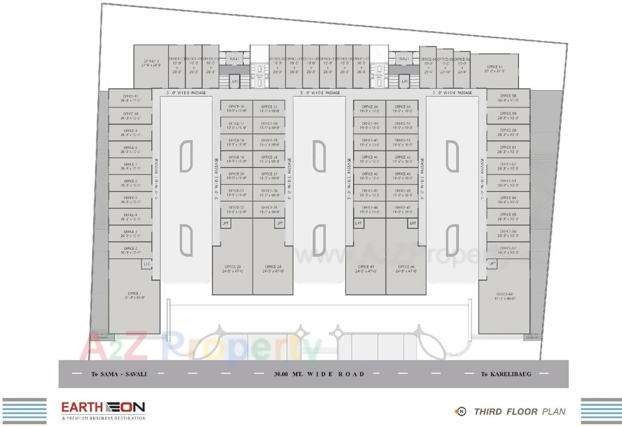 Layout of real estate project Earth Eon located at Sama, Vadodara, Gujarat