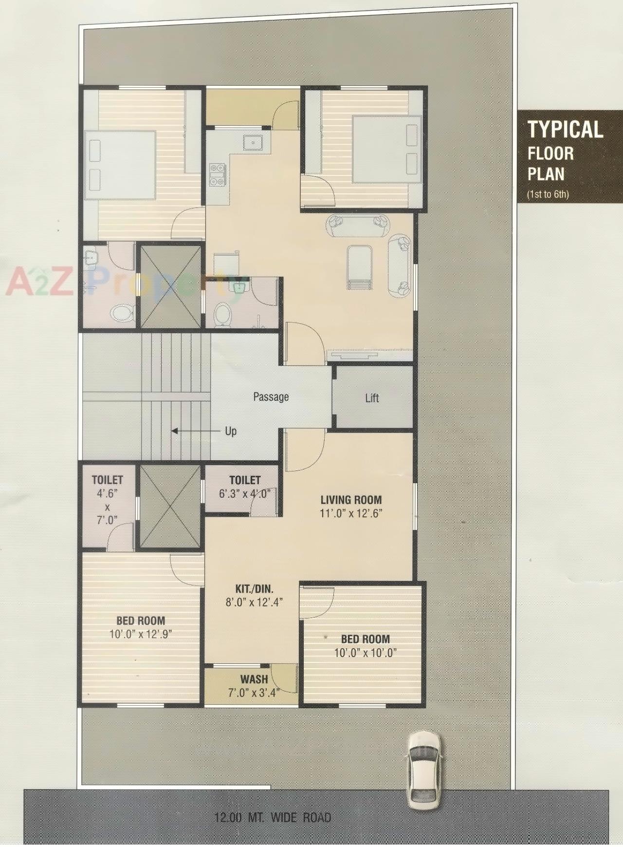 Layout of real estate project Earth Evenue located at Subhanpura, Vadodara, Gujarat